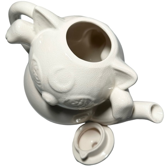 Killstar Teapot 48oz Ghost Kitty White Porcelain - Picture 3 of 8